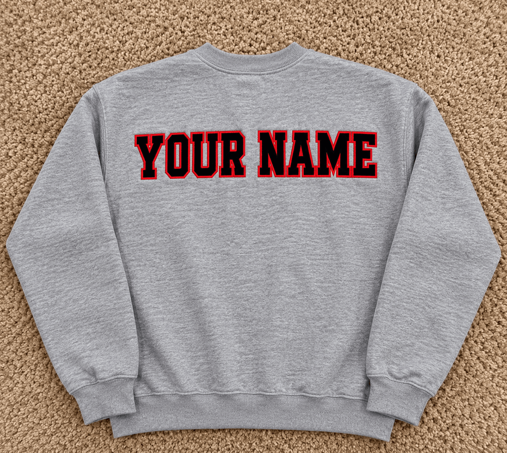 Custom Circle T Glitter Appliqué Crewneck - SC Custom Embroidery LLC