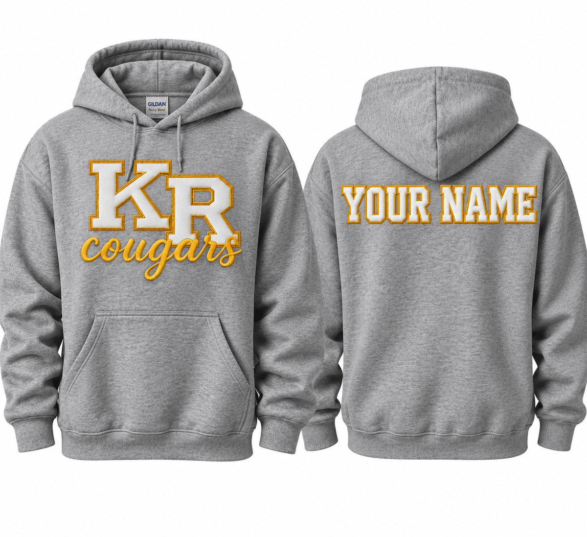 Kenton Ridge Appliqué Hoodie with glitter or plain fabric. - SC Custom Embroidery LLC
