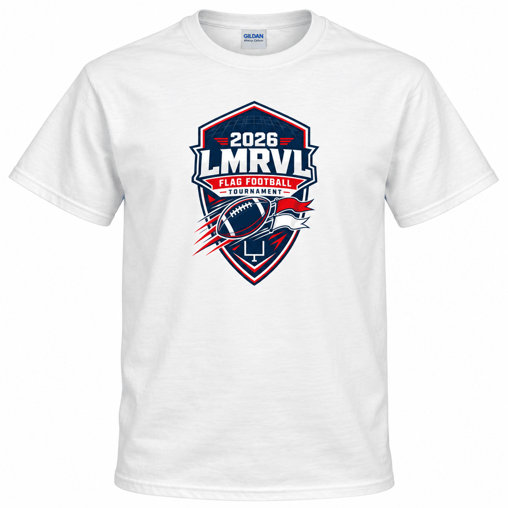 2026 LMRVL Flag Football Tournament Gildan Heavy Cotton T-Shirt - SC Custom Embroidery LLC