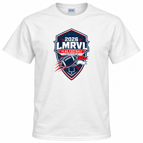 2026 LMRVL Flag Football Tournament Gildan Heavy Cotton T-Shirt - SC Custom Embroidery LLC