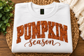 Pumpkin Season Sequin Appliqué Sweatshirt | Embroidered Fall Crewneck - SC Custom Embroidery LLC