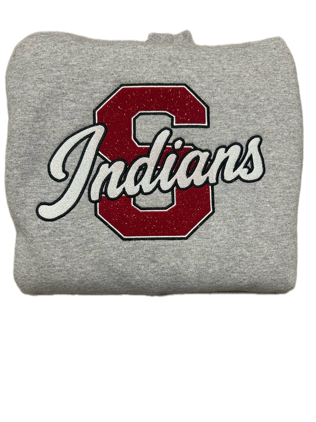 Shawnee Glitter School spirit Appliqué hoodie - SC Custom Embroidery LLC