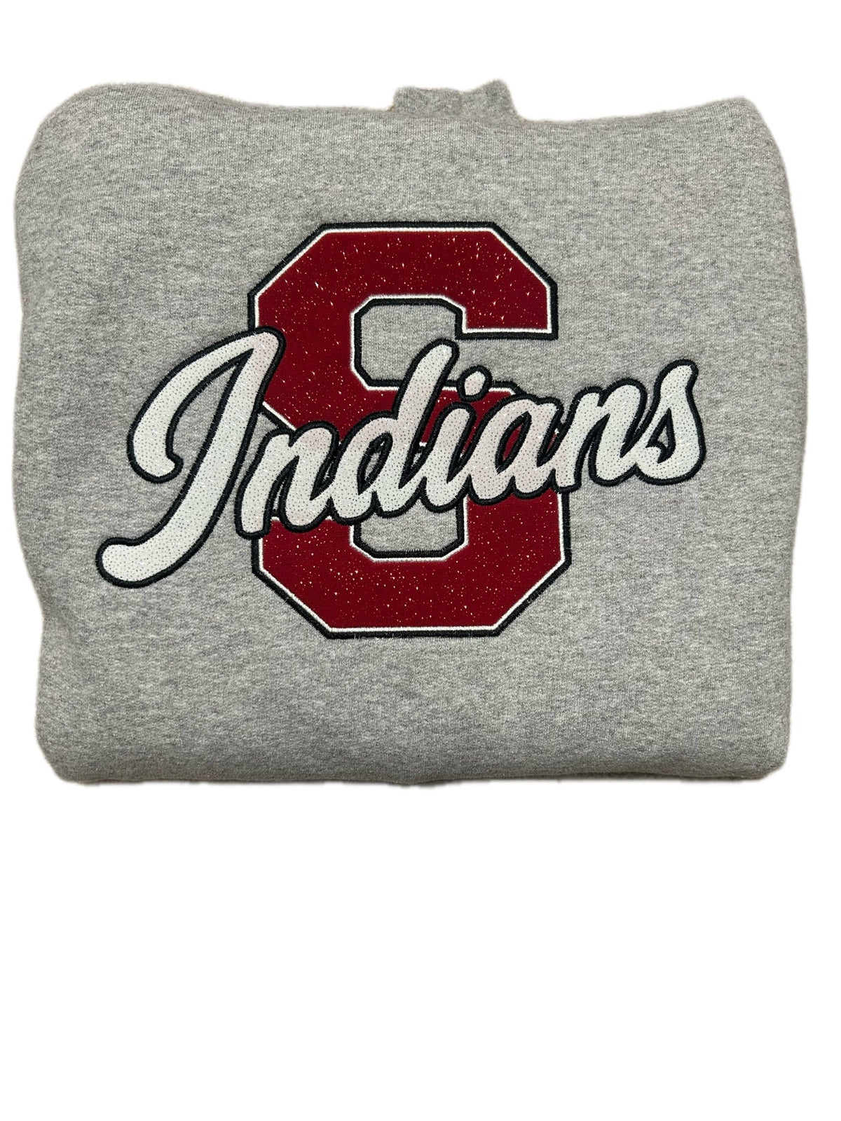 Shawnee Glitter School spirit Appliqué hoodie - SC Custom Embroidery LLC