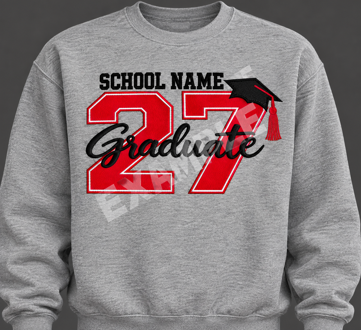Custom Graduation Crewneck or Hoodie | Personalized School Name & Name