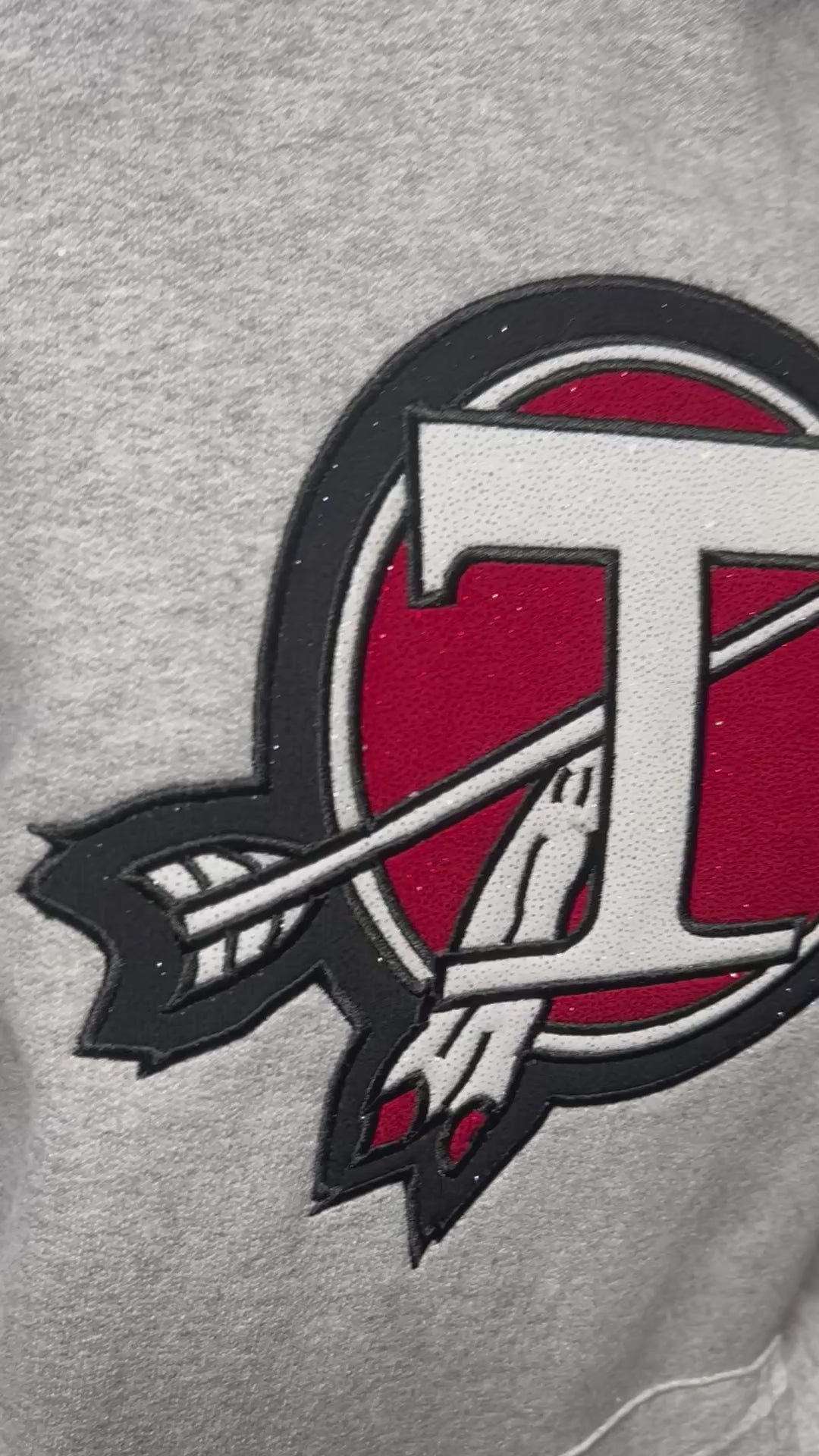 Custom Circle T Glitter Appliqué Crewneck